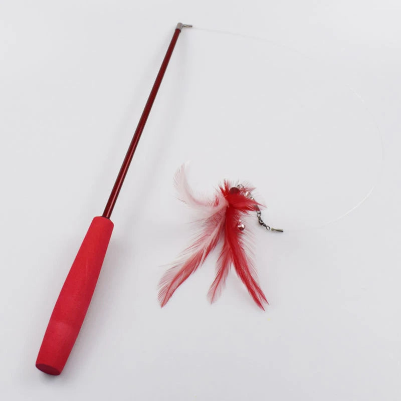 Feather Wand Cat Teaser Toy