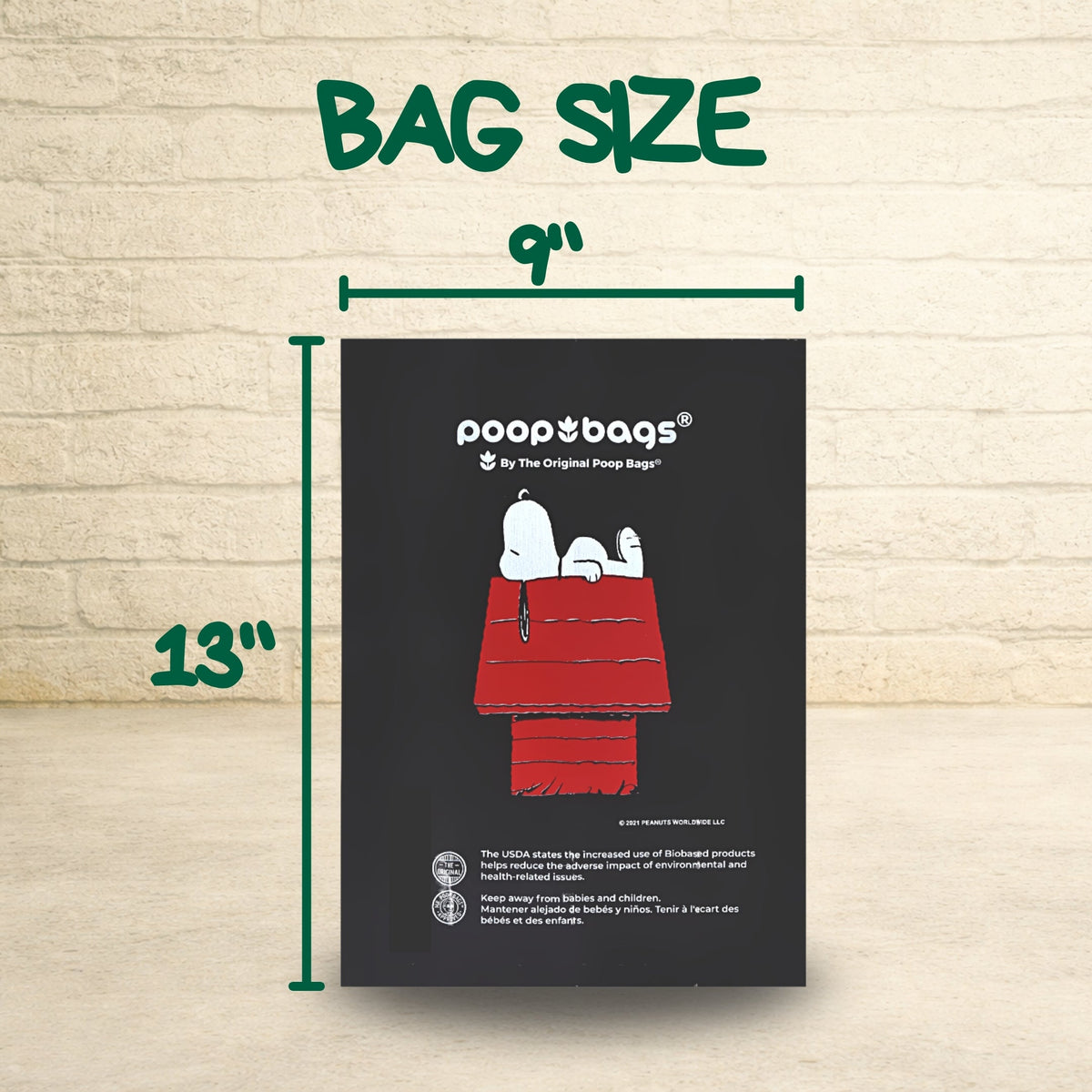 Snoopy® Orange Scented Leash Roll Poop Bags
