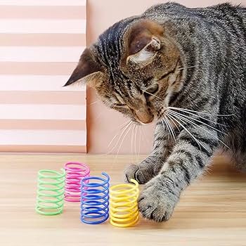 Large Plastic Cat Spring Toy