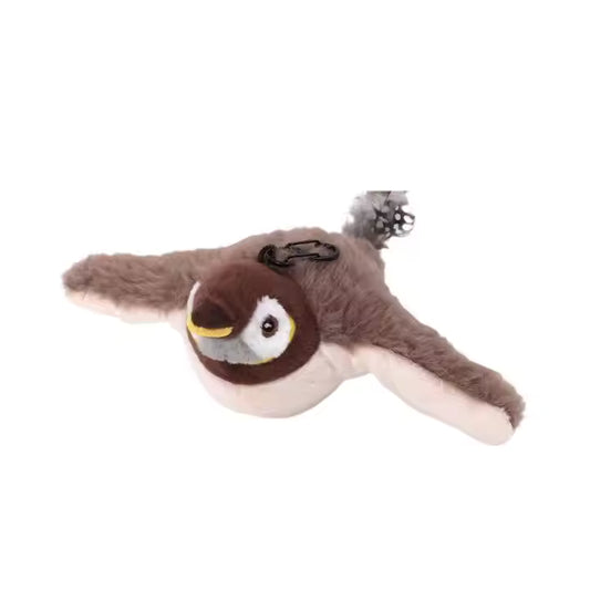 Cat Toys Rechargeable Flapping Bird Sparrow, Lifelike Chirp Tweet, Touch Activated Kitten Toy Interactive Cat Exercise Toys for All Breeds Cat Kicker Catnip Toys