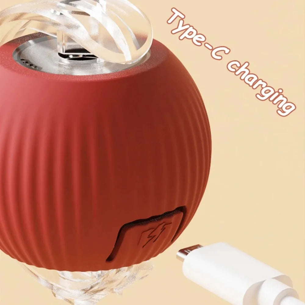 Automatic Rolling Ball Cat Toy With Tail