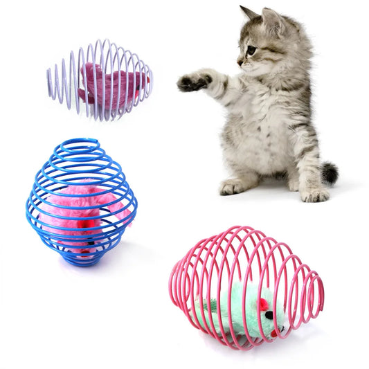 Stretchable Spring Cat Toy Chase Balls