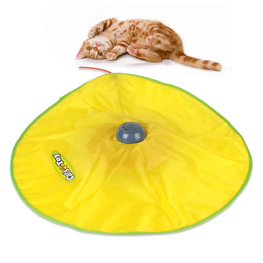 4 Speeds Motion Undercover Mouse Fabric Moving Feather Interactive Cat Toy