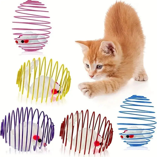 Stretchable Spring Cat Toy Chase Balls